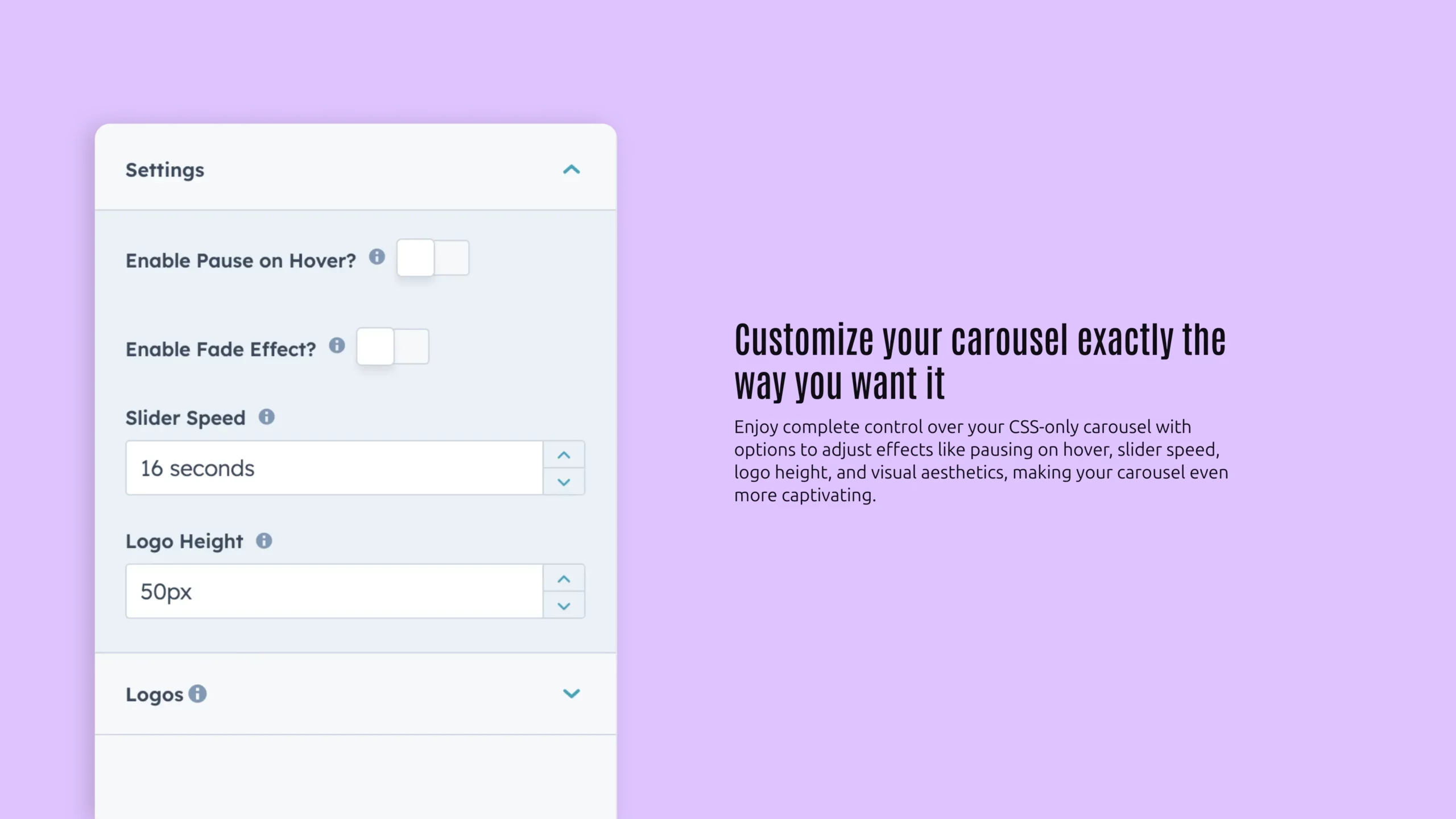 infinite-logo-carousel-settings